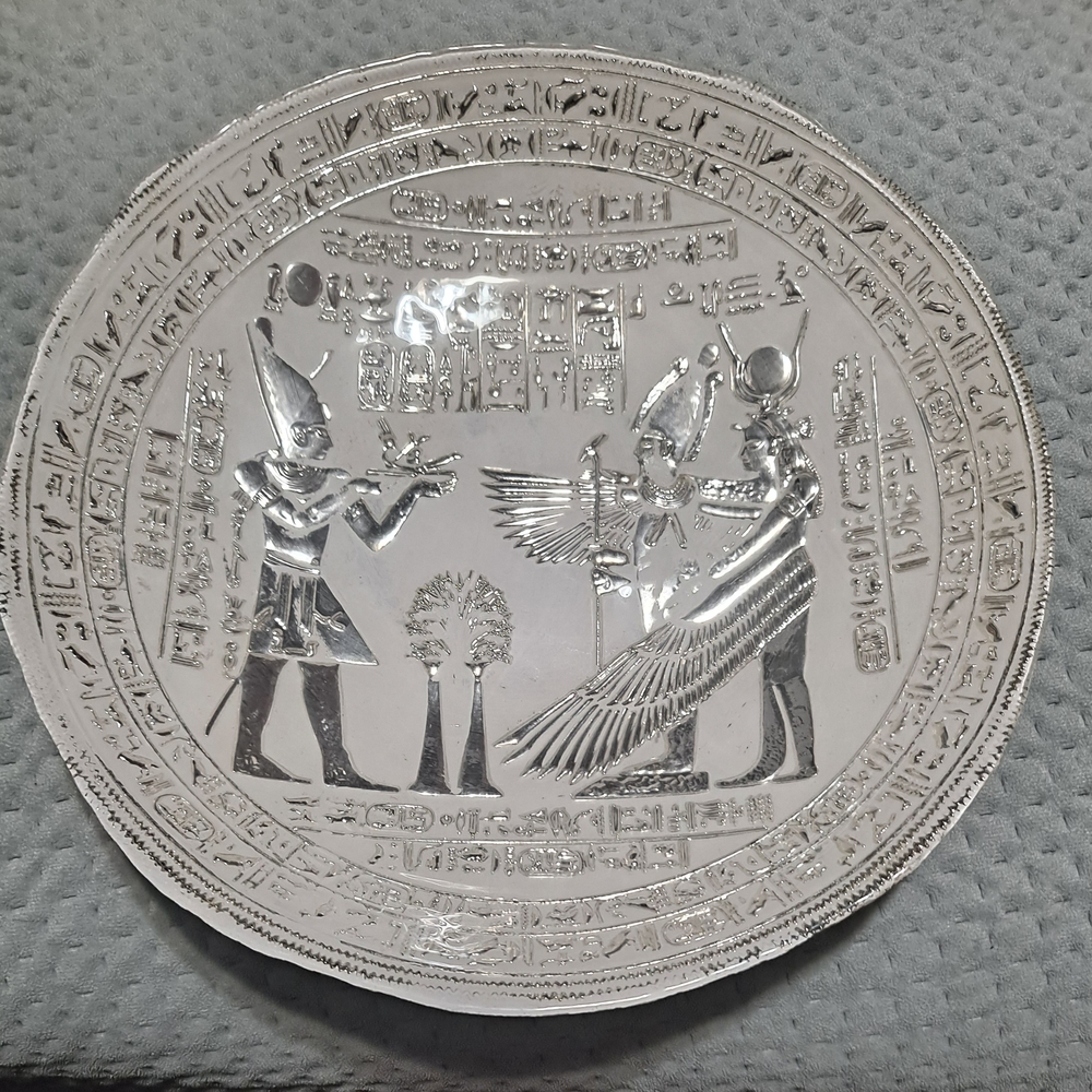 Silverina Istanbul 99% Silver Handmade Swirl Glass Bowl 15'.